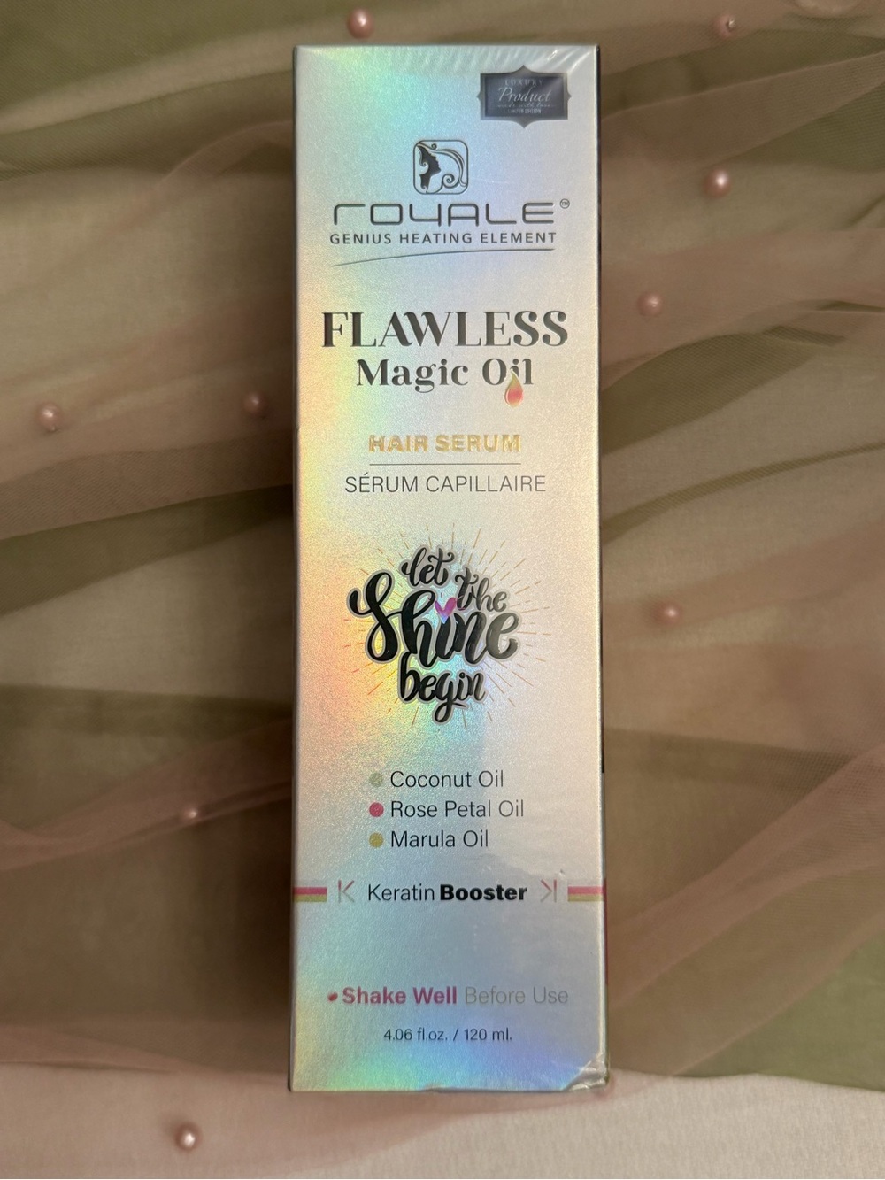 ROYALE Flawless Magic Oil Hair Serum, Coconut Oil, Rose Petal Oil, & Marula Oil - Picture 5 of 8